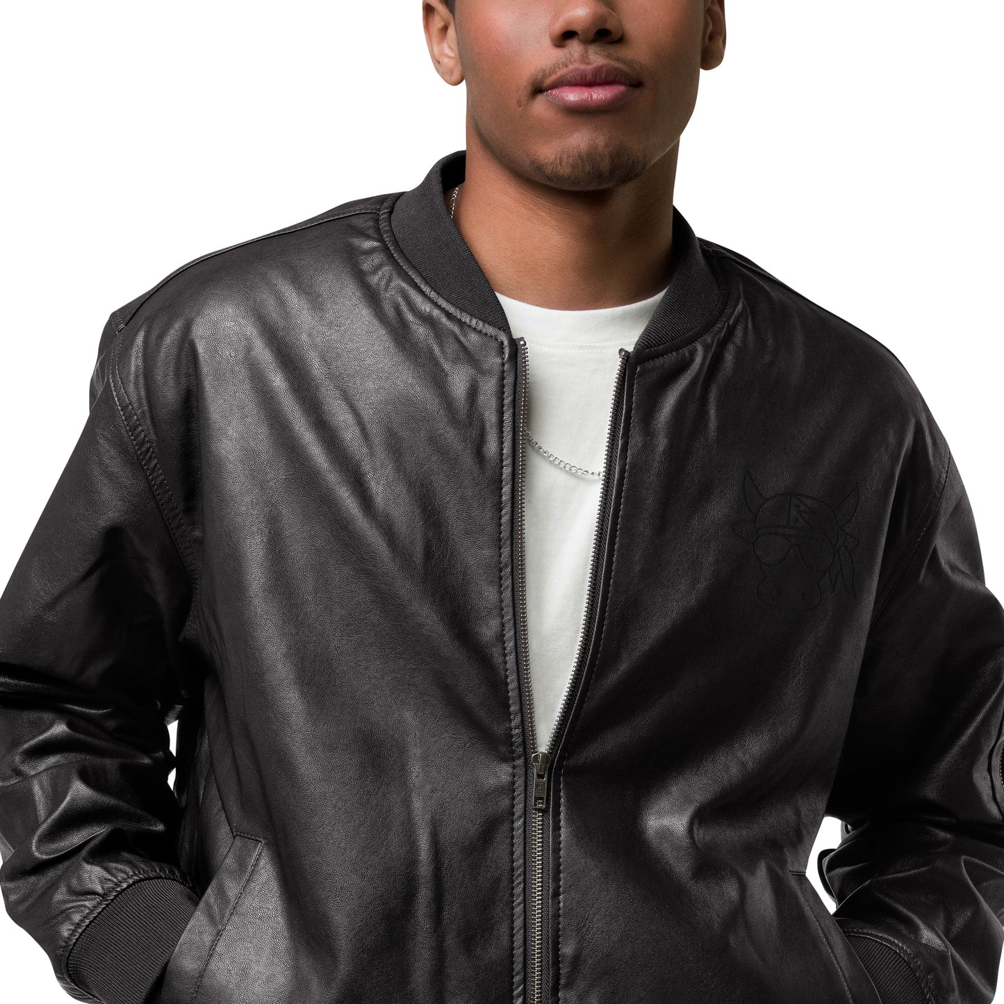 Classic Yak Jacket No. 3 (Unisex - BLACK OUT Leather Bomber Jacket)