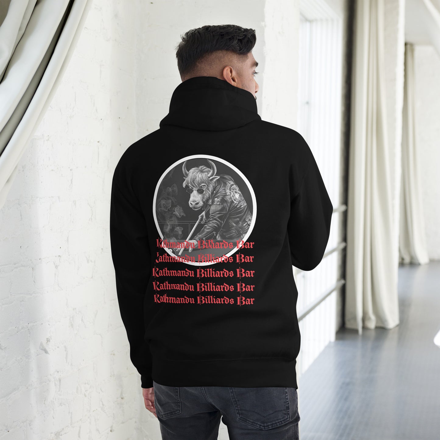 Kathmandu Billiards Bar Hoodie No. 2 (Red - Unisex Hoodie)