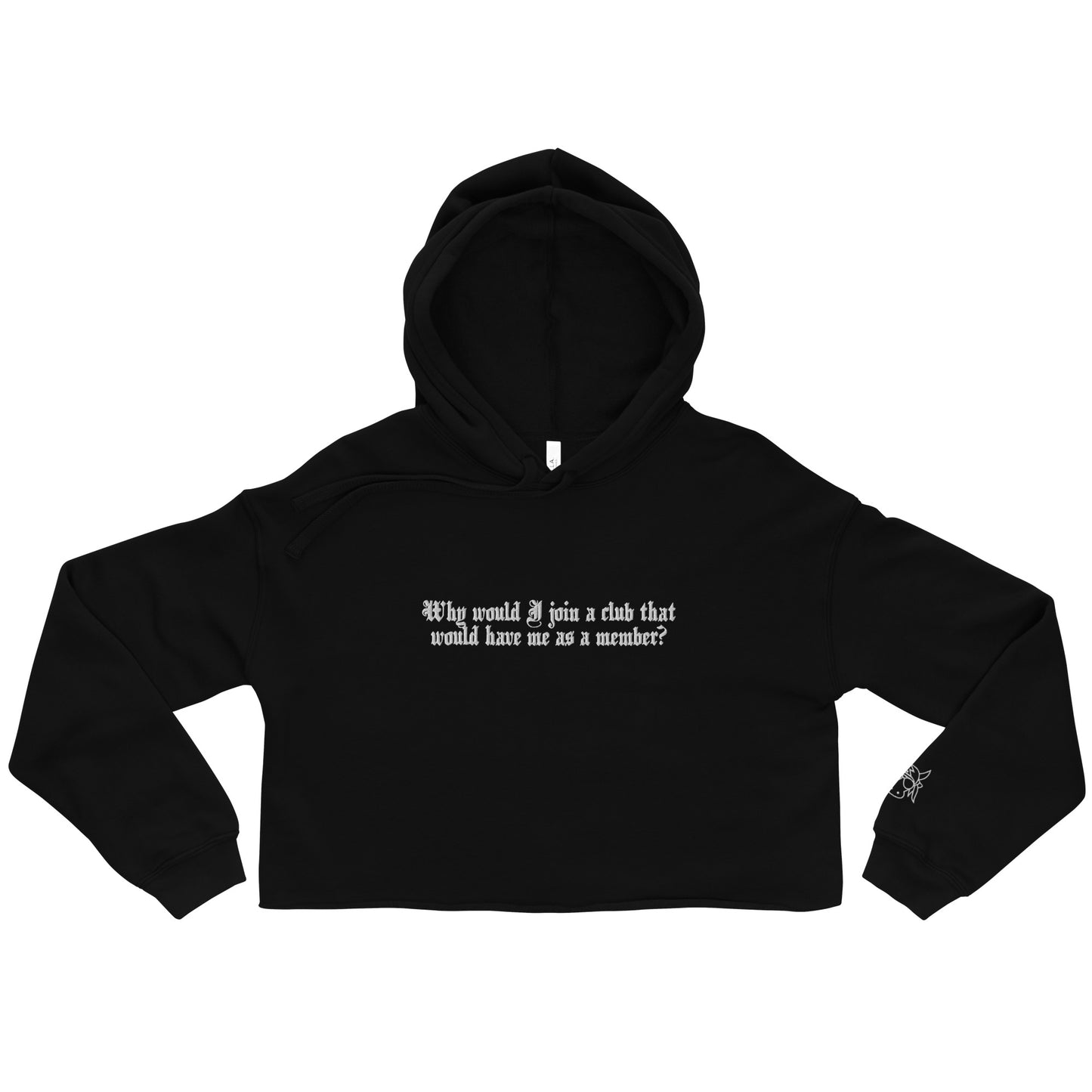 Standing Yak Hoodie No. 3 (Women's Crop Hoodie)